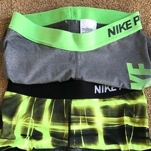 Two pairs of Nike spandex